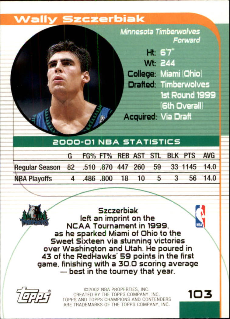 2001/2002 TCC (Topps) Basketball - Picture 141 of 208