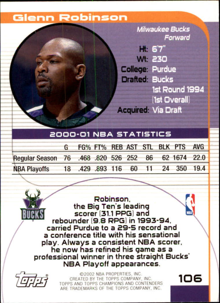 2001/2002 TCC (Topps) Basketball - Picture 145 of 208