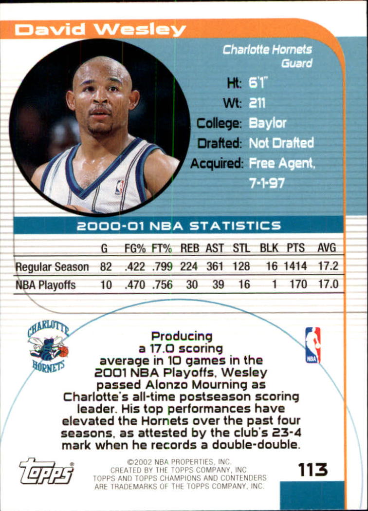 2001/2002 TCC (Topps) Basketball - Picture 151 of 208