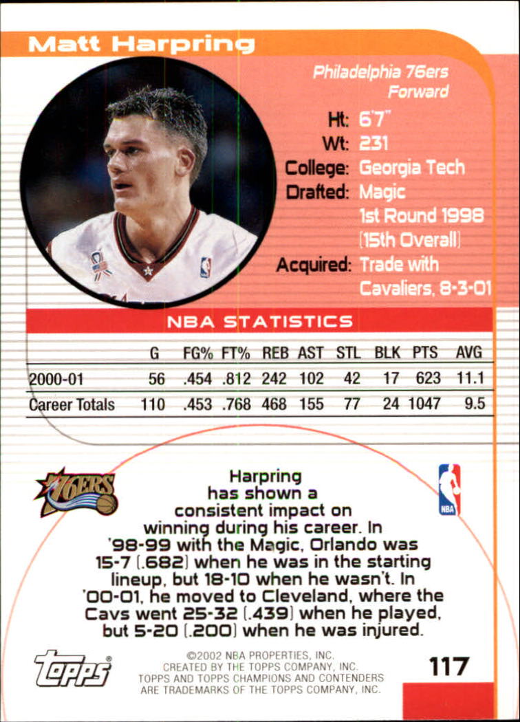 2001/2002 TCC (Topps) Basketball - Picture 155 of 208
