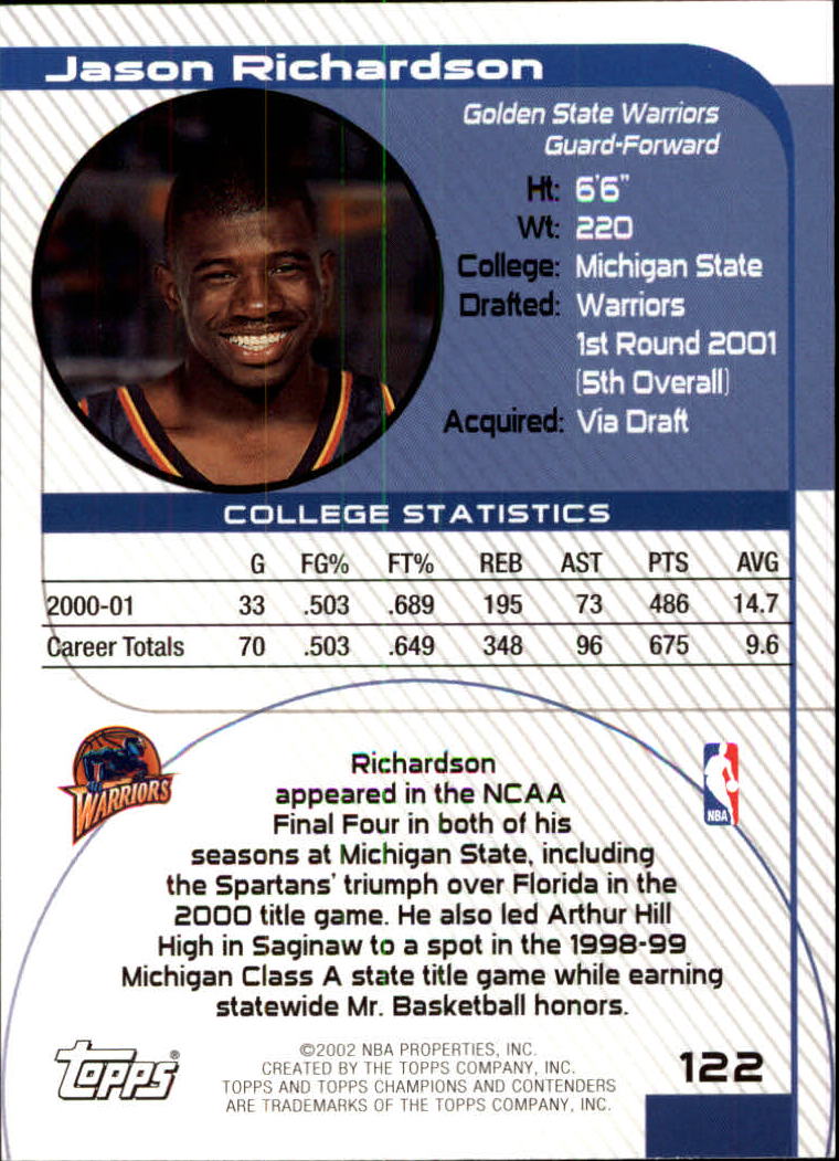 2001/2002 TCC (Topps) Basketball - Picture 159 of 208