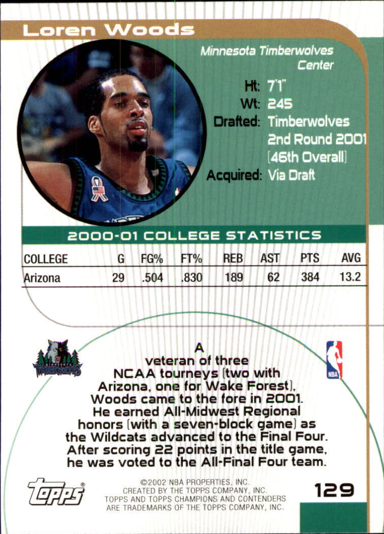 2001/2002 TCC (Topps) Basketball - Picture 163 of 208