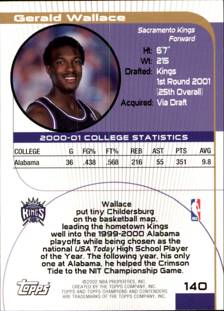 2001/2002 TCC (Topps) Basketball - Picture 171 of 208