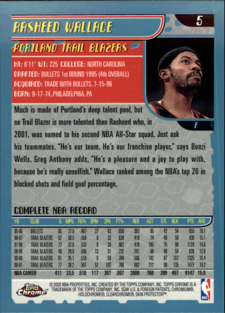 2001-02 Topps Chrome Basketball Card Pick - Picture 7 of 293