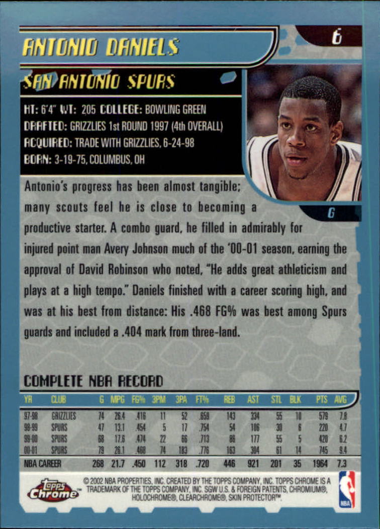 2001-02 Topps Chrome Basketball Card Pick - Picture 9 of 293