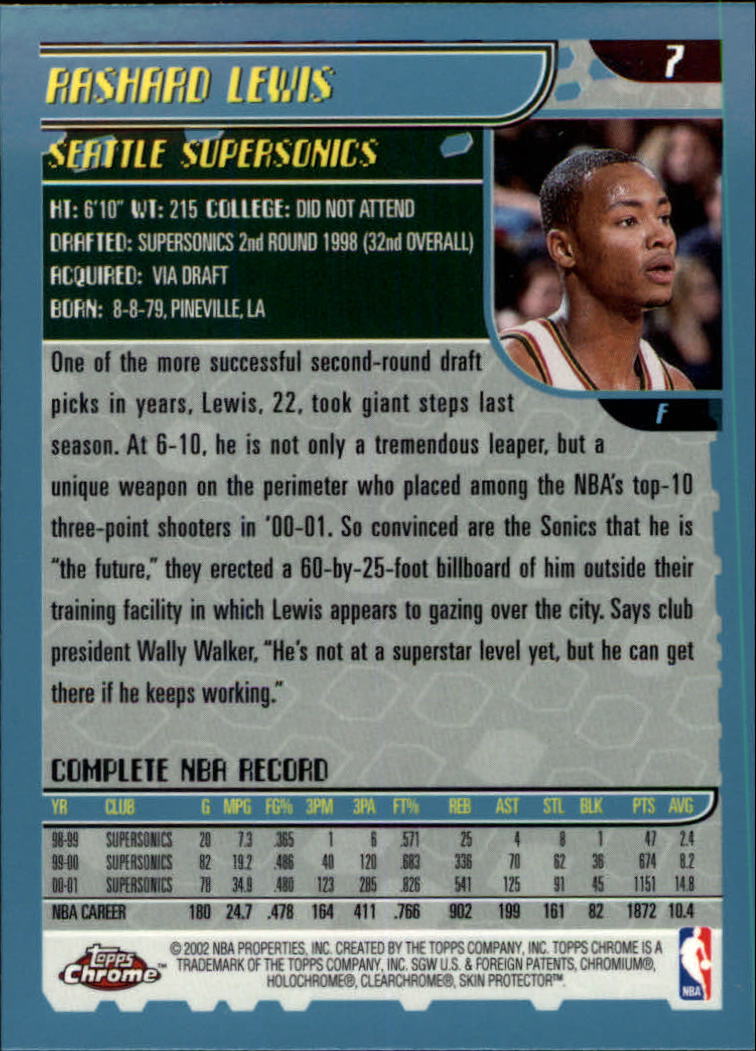2001-02 Topps Chrome Basketball Card Pick - Picture 11 of 293