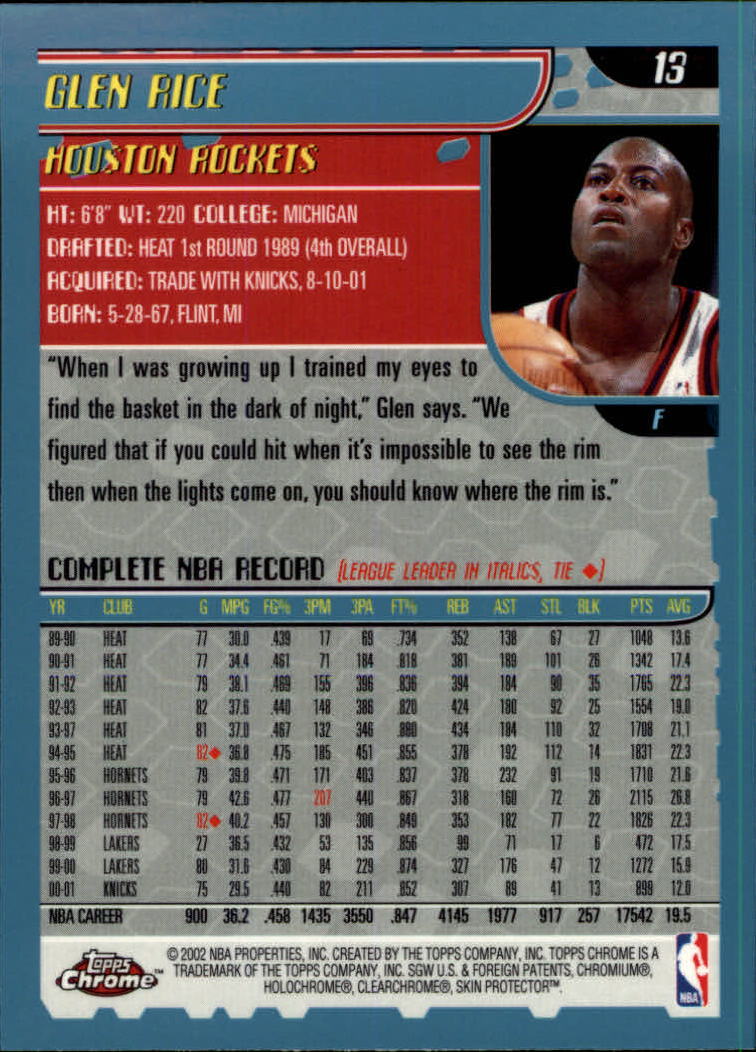 2001-02 Topps Chrome Basketball Card Pick - Picture 21 of 293