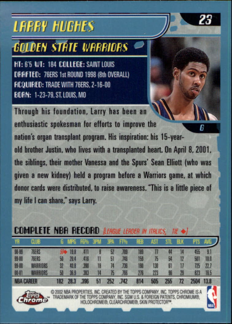 2001-02 Topps Chrome Basketball Card Pick - Picture 39 of 293
