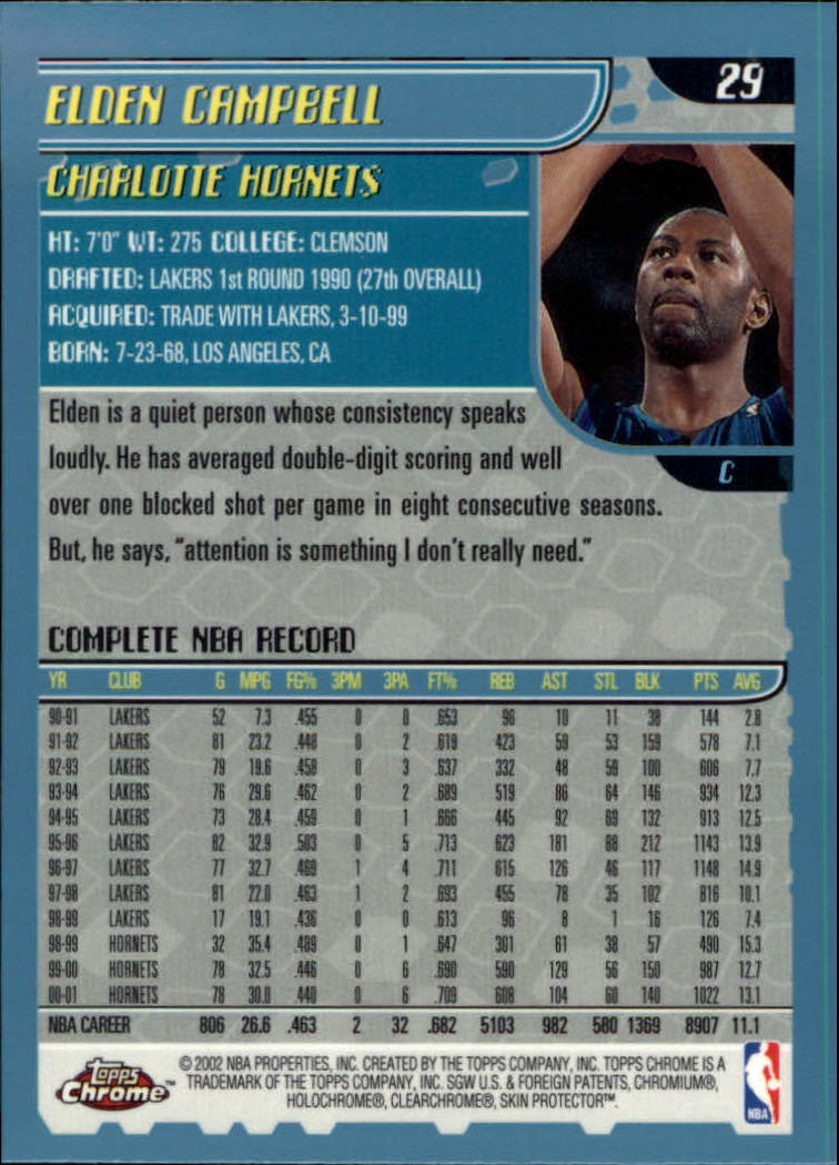 2001-02 Topps Chrome Basketball Card Pick - Picture 51 of 293