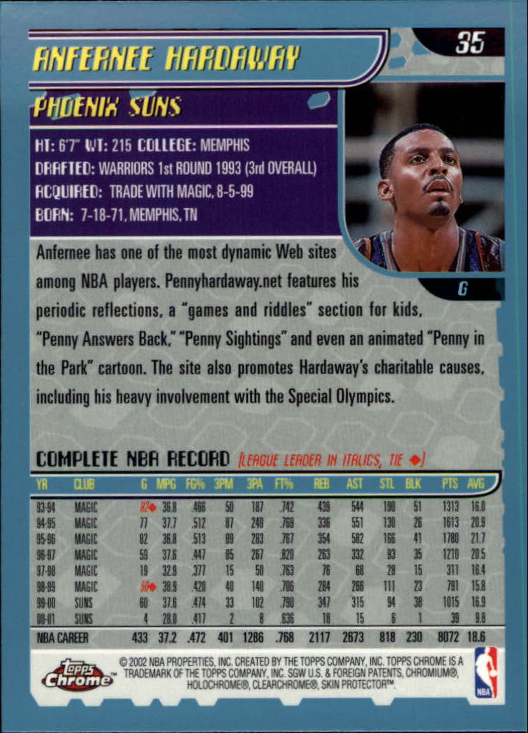 2001-02 Topps Chrome Basketball Card Pick - Picture 61 of 293
