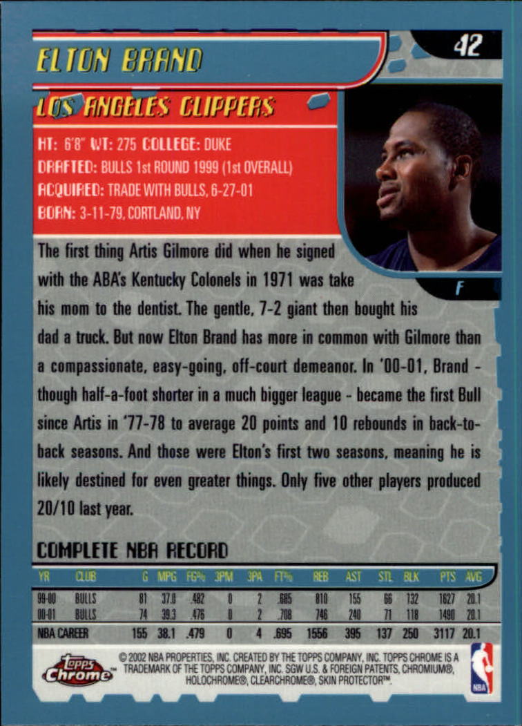 2001-02 Topps Chrome Basketball Card Pick - Picture 73 of 293