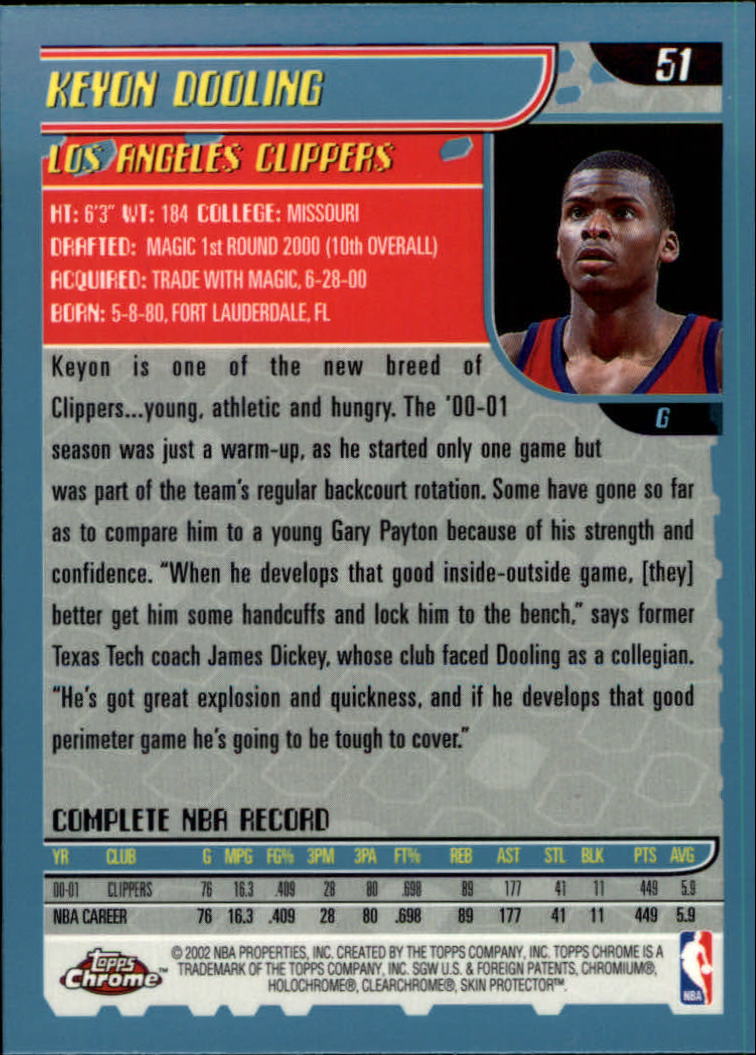 2001-02 Topps Chrome Basketball Card Pick - Picture 87 of 293