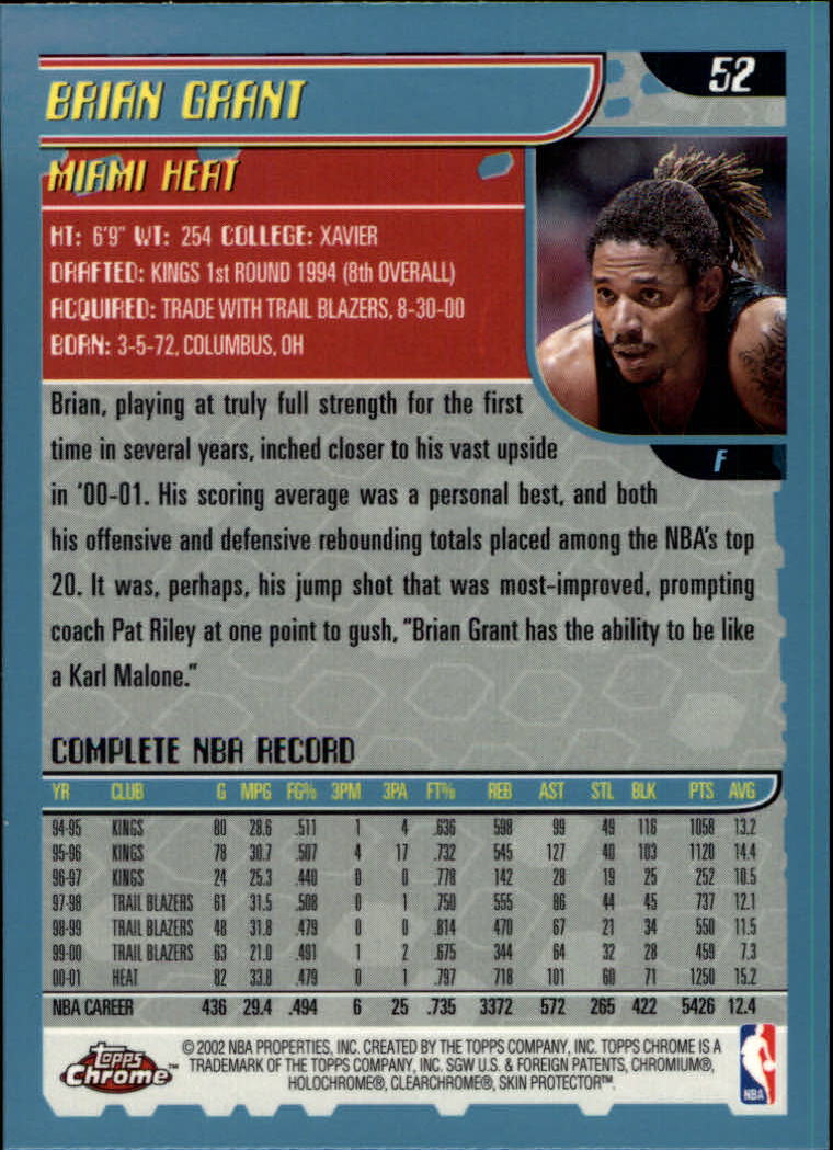 2001-02 Topps Chrome Basketball Card Pick - Picture 89 of 293