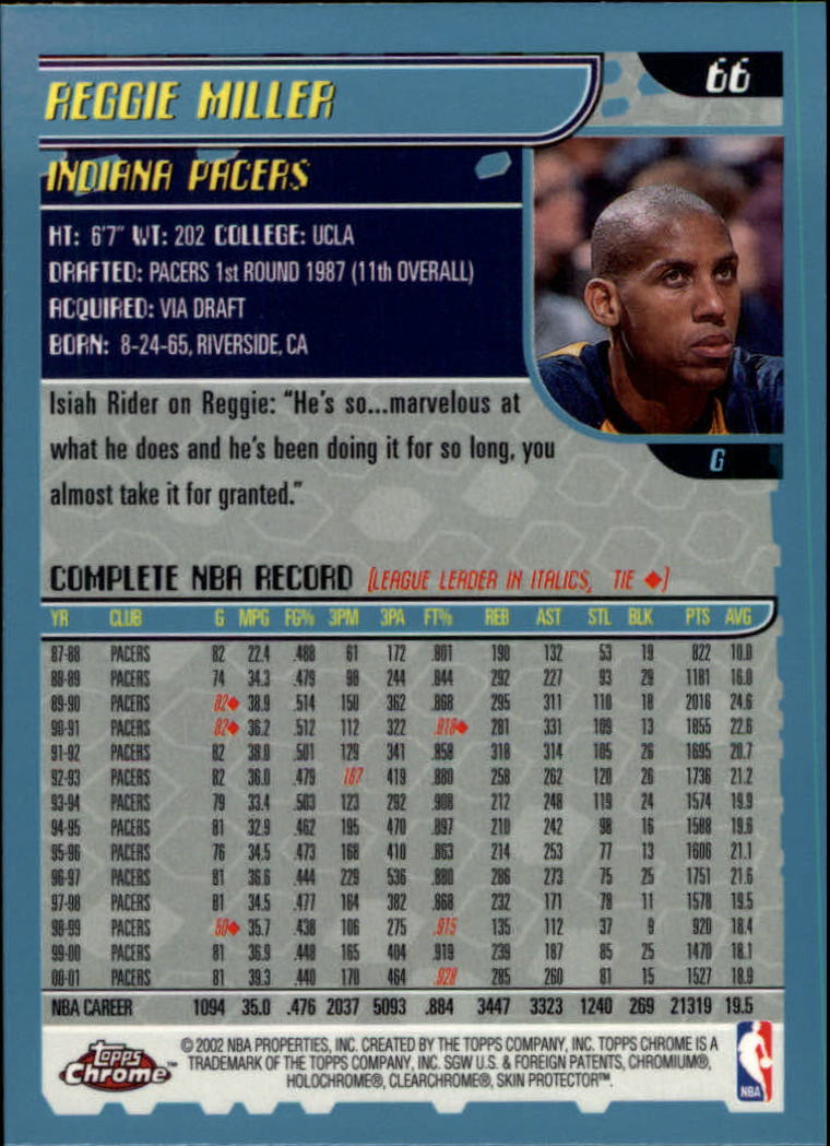 2001/2002 Topps Chrome Basketball Part 1 Main Set Cards - Picture 127 of 321