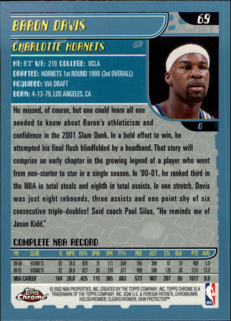 2001-02 Topps Chrome Basketball Card Pick - Picture 119 of 293