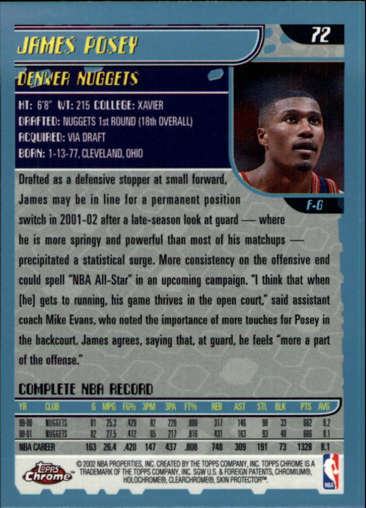 2001-02 Topps Chrome Basketball Card Pick - Picture 125 of 293