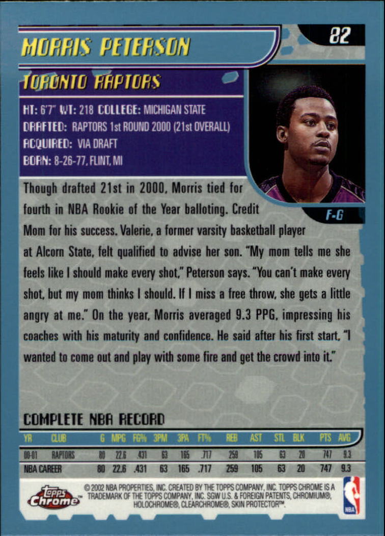 2001-02 Topps Chrome Basketball Card Pick - Picture 141 of 293