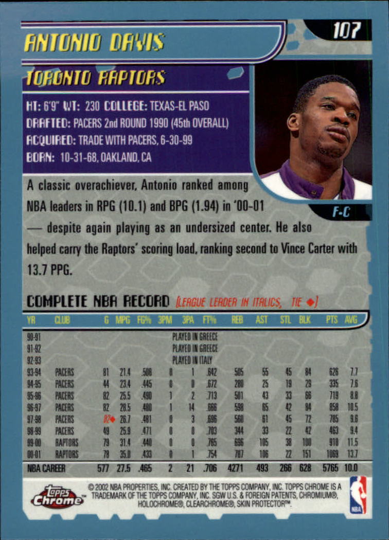 2001-02 Topps Chrome Basketball Card Pick - Picture 187 of 293