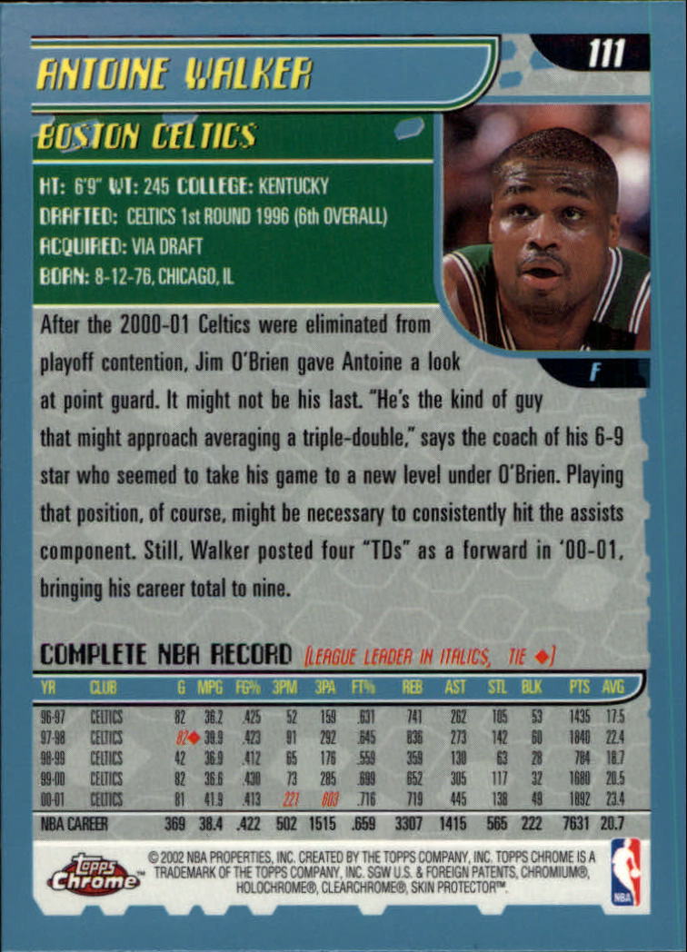 2001-02 Topps Chrome Basketball Card Pick - Picture 195 of 293