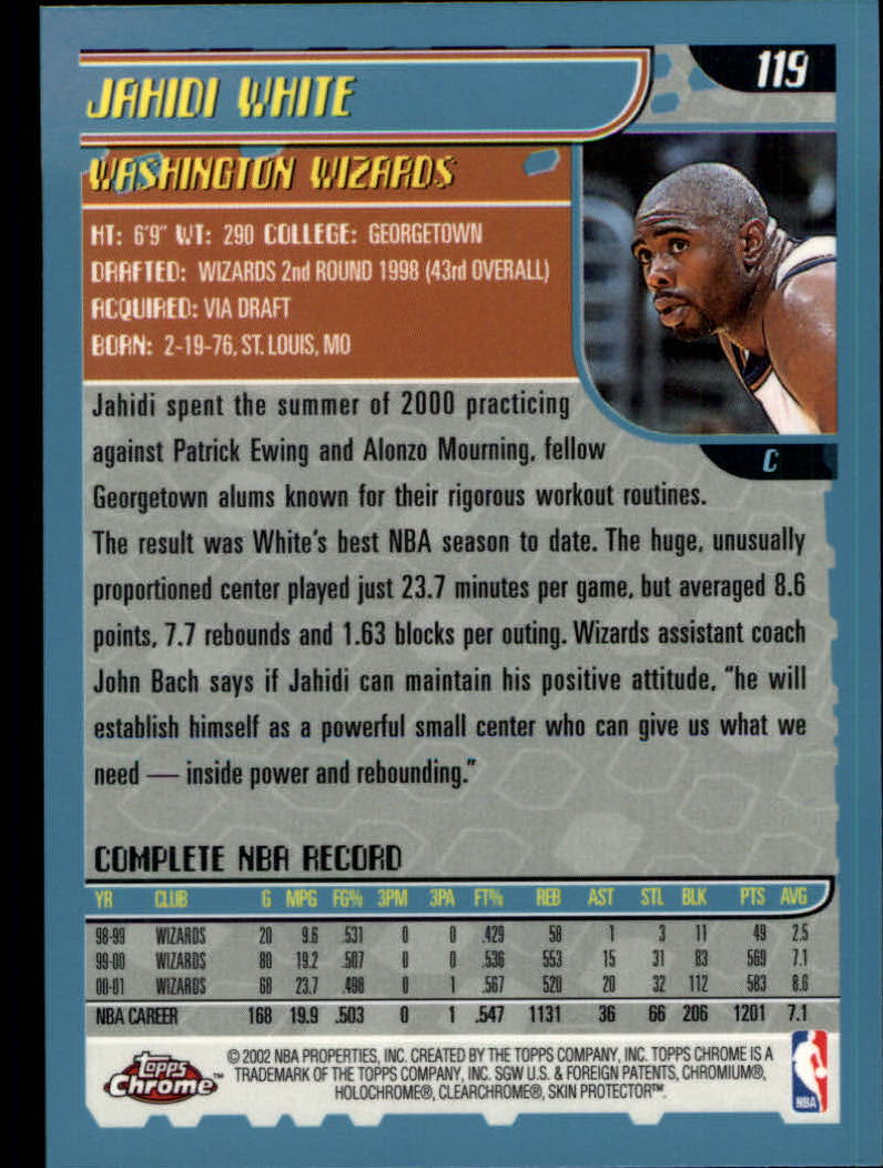 2001-02 Topps Chrome Basketball Card Pick - Picture 207 of 293