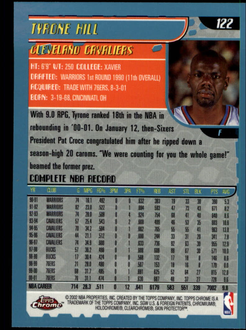 2001-02 Topps Chrome Basketball Card Pick - Picture 213 of 293