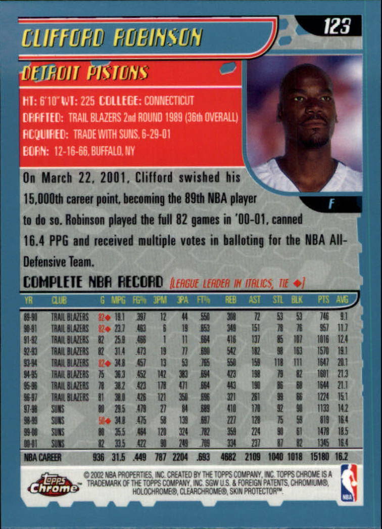 2001-02 Topps Chrome Basketball Card Pick - Picture 215 of 293