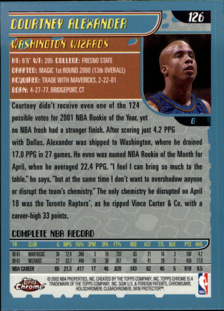 2001-02 Topps Chrome Basketball Card Pick - Picture 221 of 293