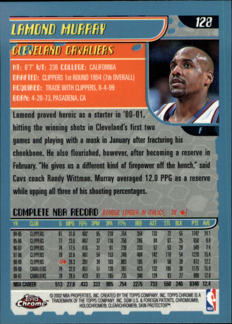2001-02 Topps Chrome Basketball Card Pick - Picture 225 of 293