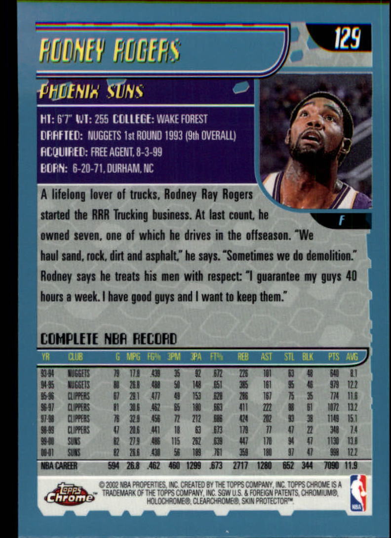 2001-02 Topps Chrome Basketball Card Pick - Picture 227 of 293