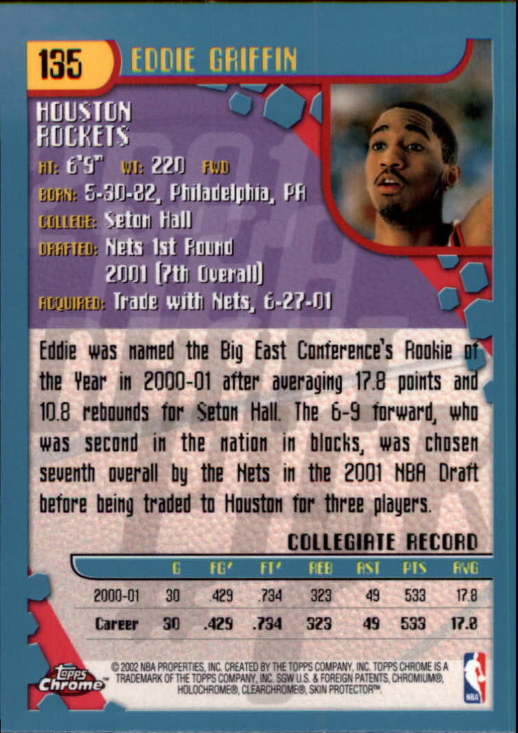2001-02 Topps Chrome Basketball Card Pick - Picture 237 of 293