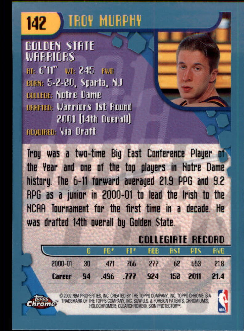 2001-02 Topps Chrome Basketball Card Pick - Picture 249 of 293