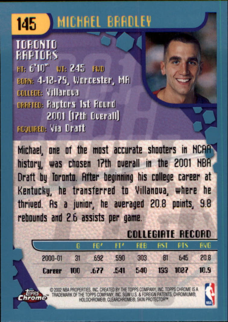 2001-02 Topps Chrome Basketball Card Pick - Picture 255 of 293
