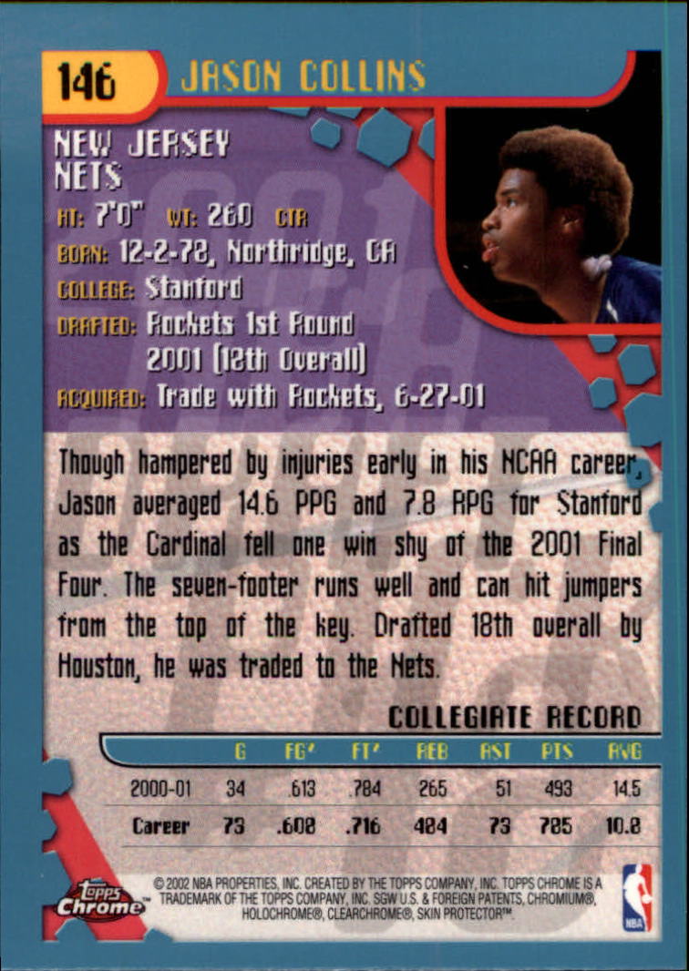 2001-02 Topps Chrome Basketball Card Pick - Picture 257 of 293