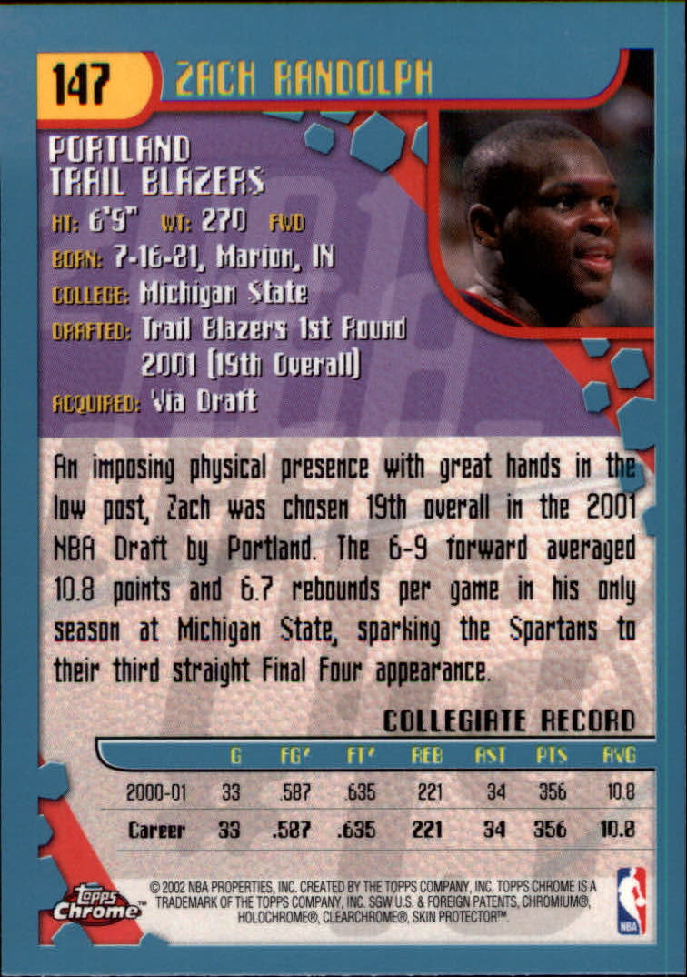 2001-02 Topps Chrome Basketball Card Pick - Picture 259 of 293
