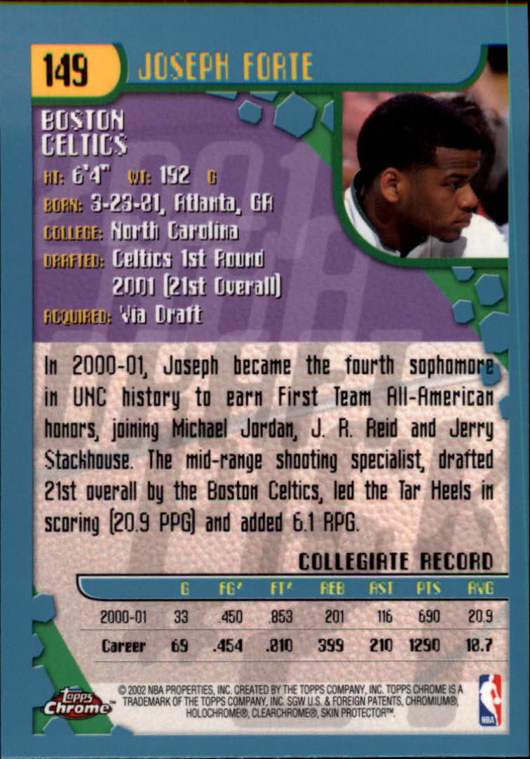 2001-02 Topps Chrome Basketball Card Pick - Picture 263 of 293