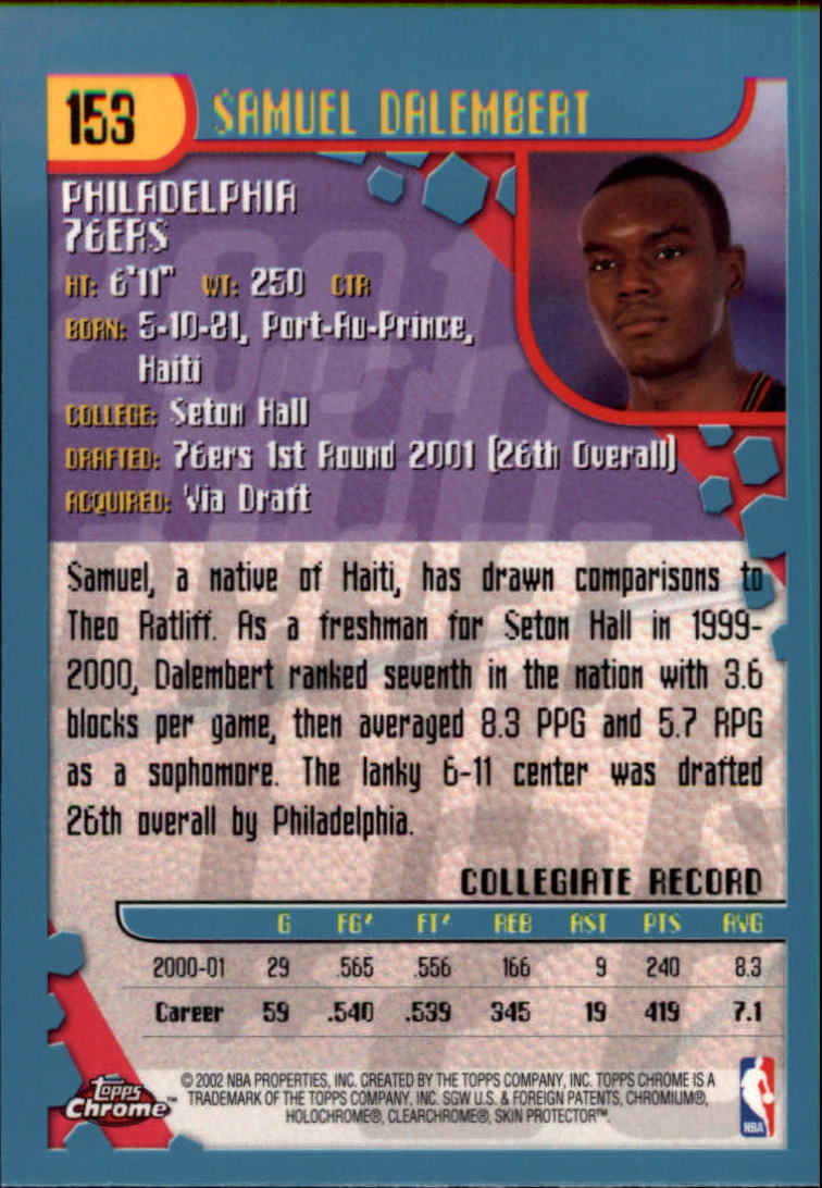 2001-02 Topps Chrome Basketball Card Pick - Picture 271 of 293