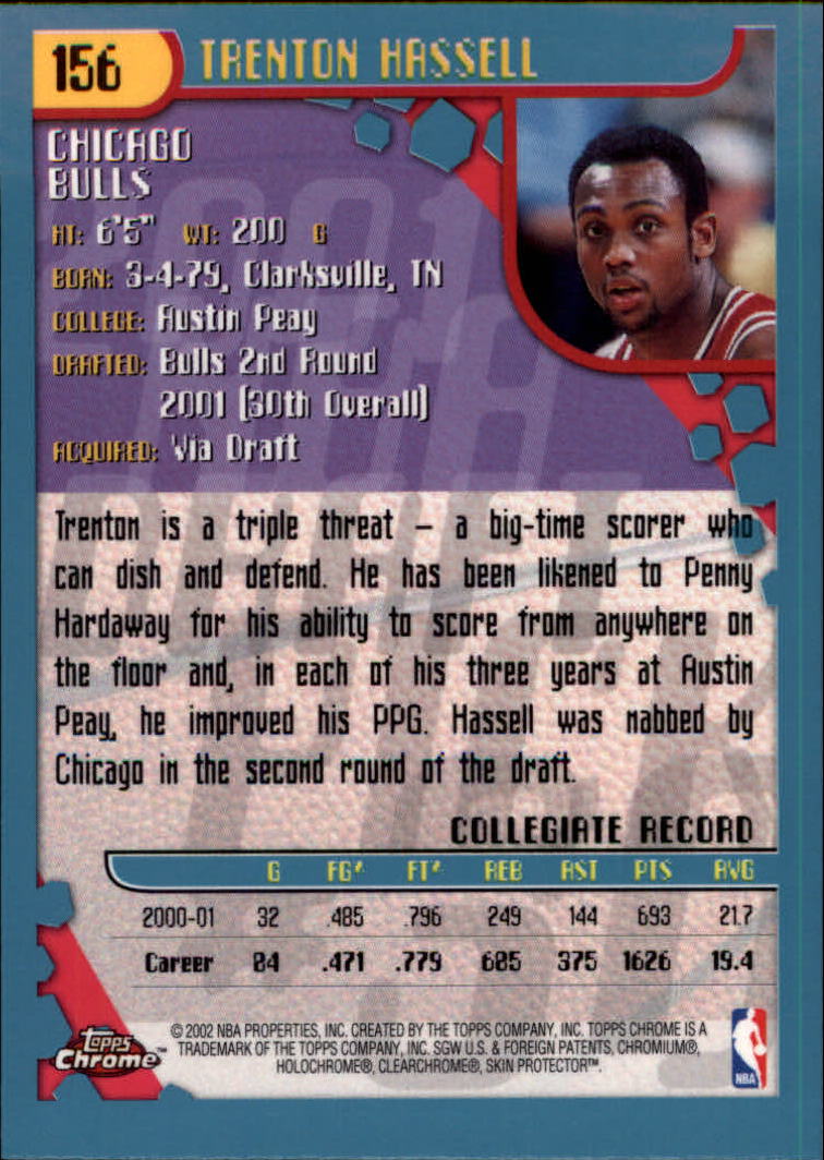 2001-02 Topps Chrome Basketball Card Pick - Picture 275 of 293