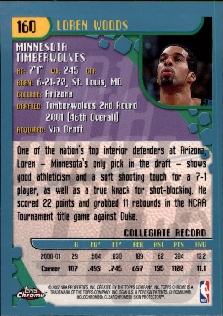 2001-02 Topps Chrome Basketball Card Pick - Picture 283 of 293