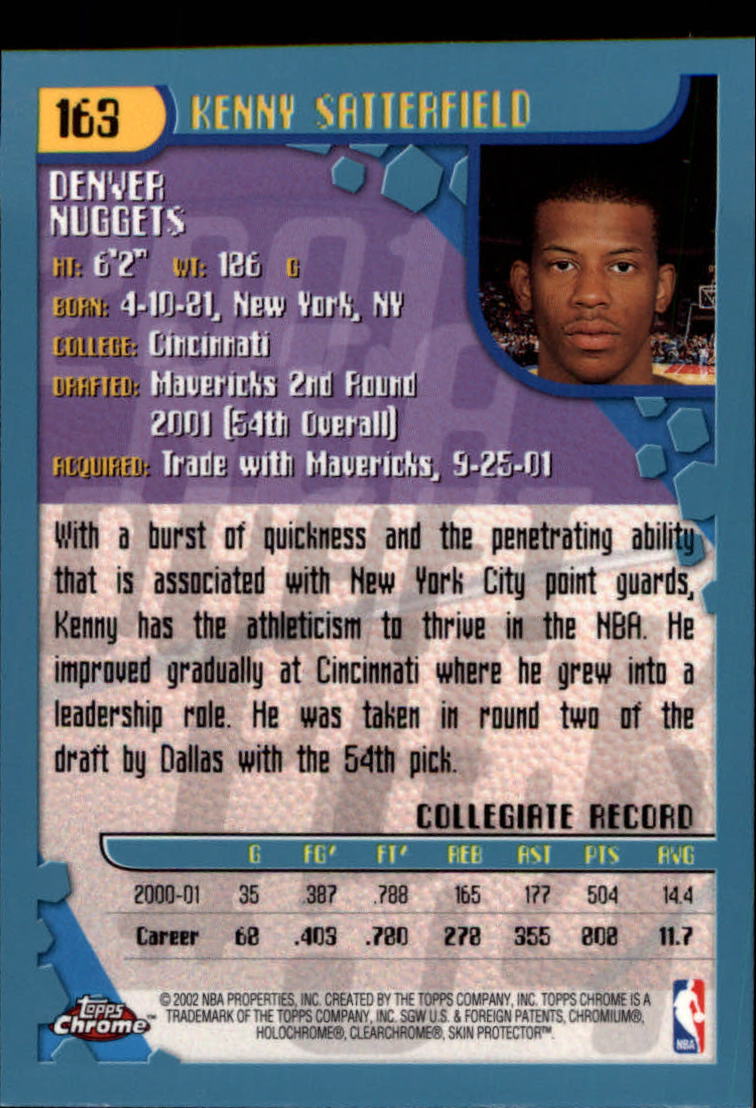 2001-02 Topps Chrome Basketball Card Pick - Picture 289 of 293