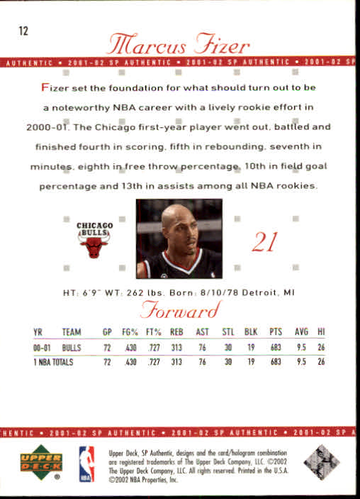 2001-02 SP Authentic Basketball Card Pick - Picture 23 of 224