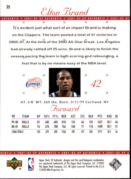 2001-02 SP Authentic Basketball Card Pick - Picture 69 of 224