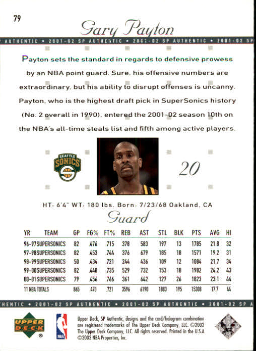 2001-02 SP Authentic Basketball Card Pick - Picture 157 of 224