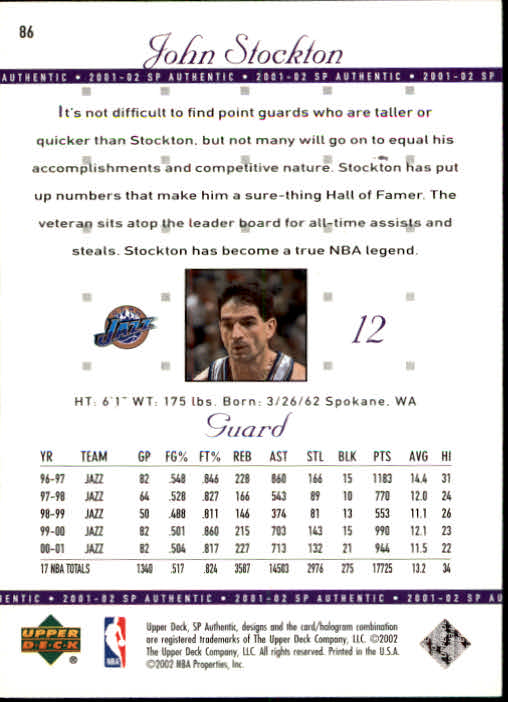 2001-02 SP Authentic Basketball Card Pick - Picture 171 of 224