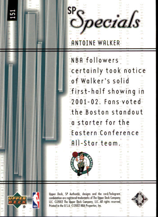 2001-02 SP Authentic Basketball Card Pick - Picture 208 of 224