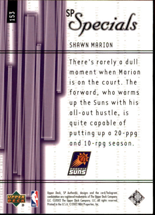 2001-02 SP Authentic Basketball Card Pick - Picture 212 of 224