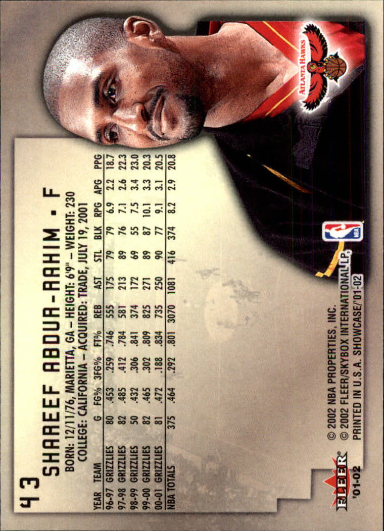 2001/2002 Fleer Showcase Basketball - Picture 73 of 157