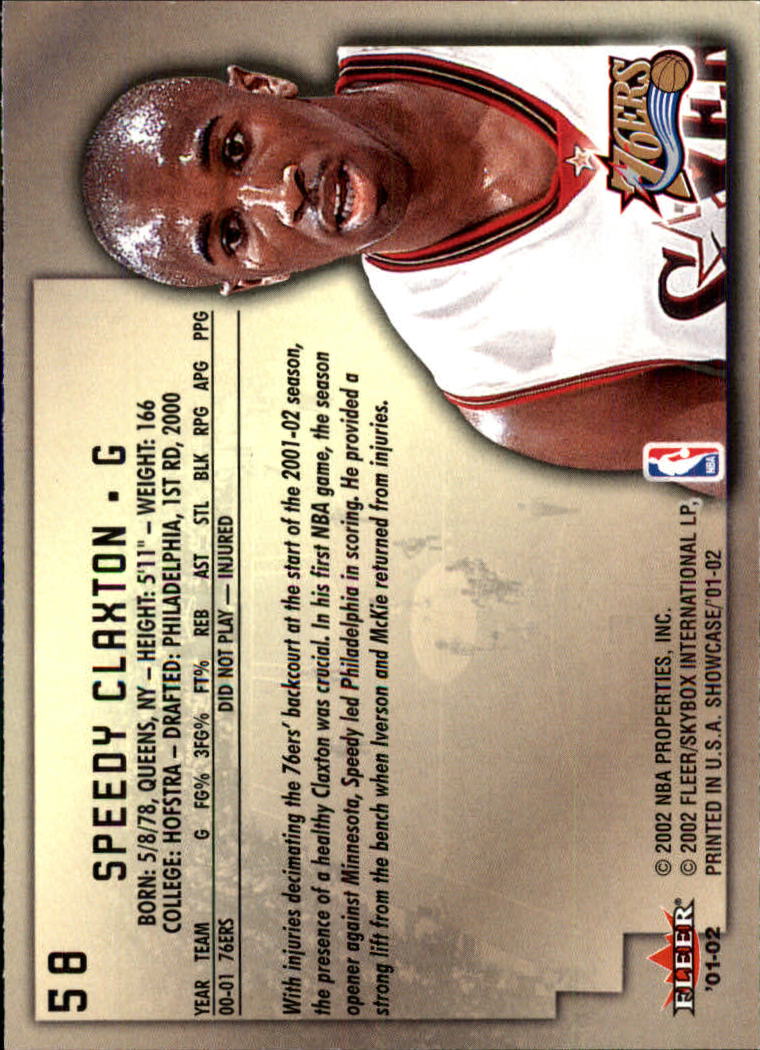 2001/2002 Fleer Showcase Basketball - Picture 103 of 157