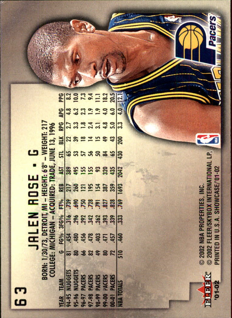 2001/2002 Fleer Showcase Basketball - Picture 113 of 157