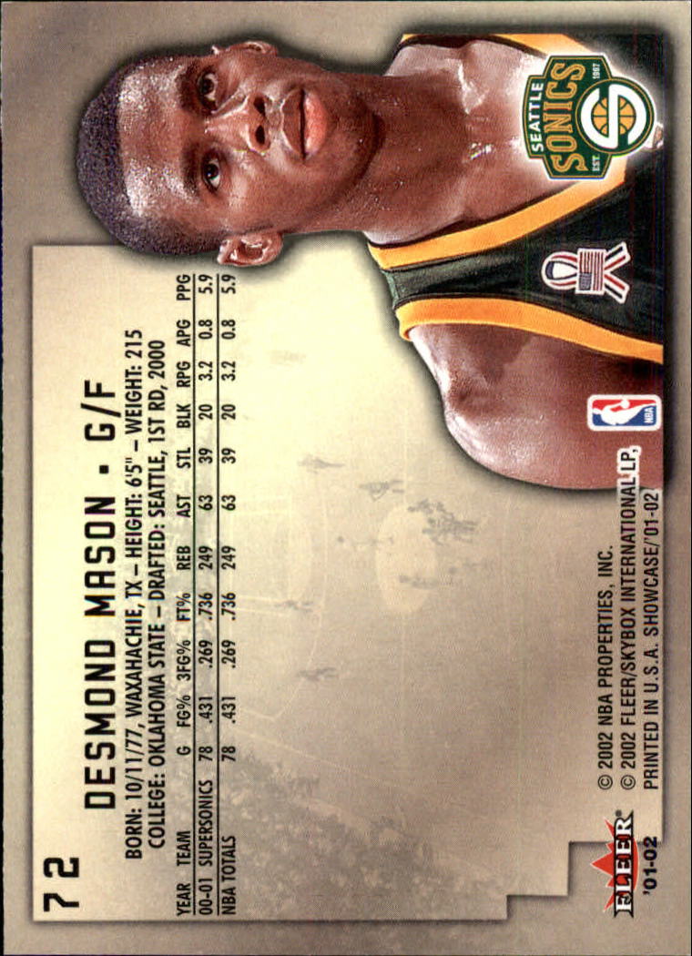 2001/2002 Fleer Showcase Basketball - Picture 131 of 157