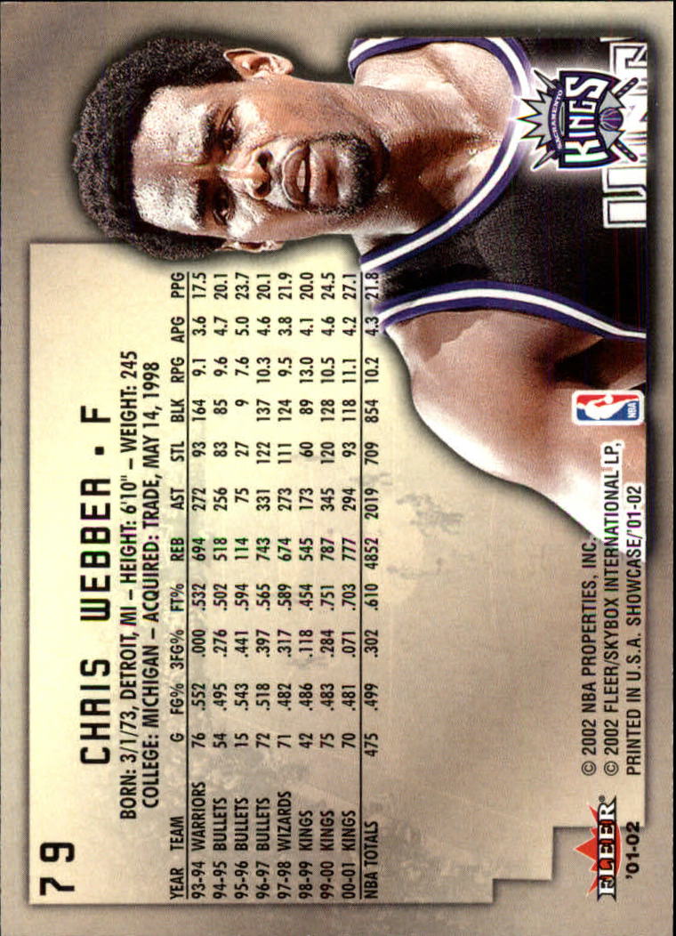 2001/2002 Fleer Showcase Basketball - Picture 143 of 157